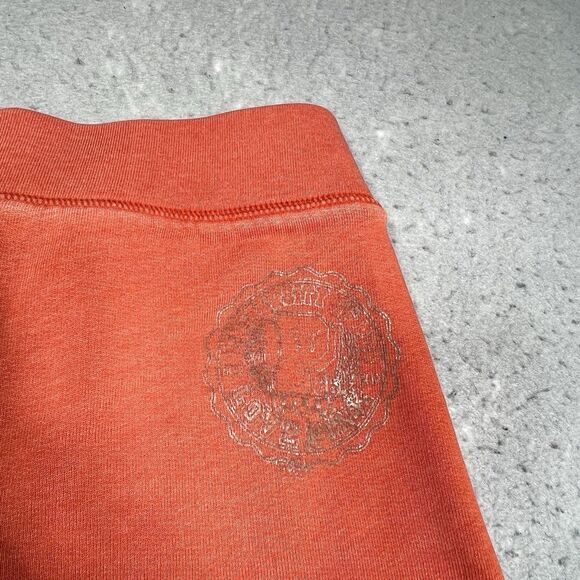 VTG Victoria Secret PINK Jogger Sweatpants Womens Medium Orange Cropped Y2K - Picture 3 of 14